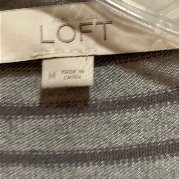 LOFT ANN TAYLOR cardigan open swing SZ M GRAY - Picture 3 of 5